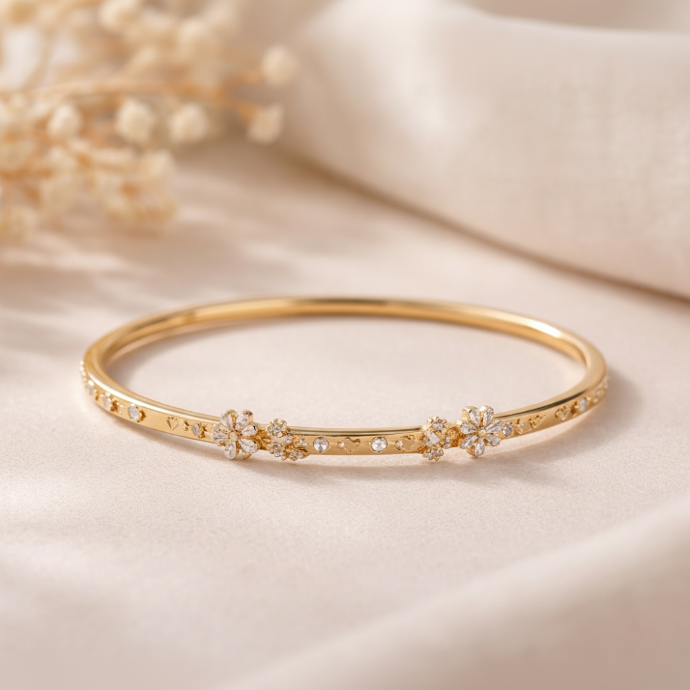 Armreif aus goldenem Edelstahl