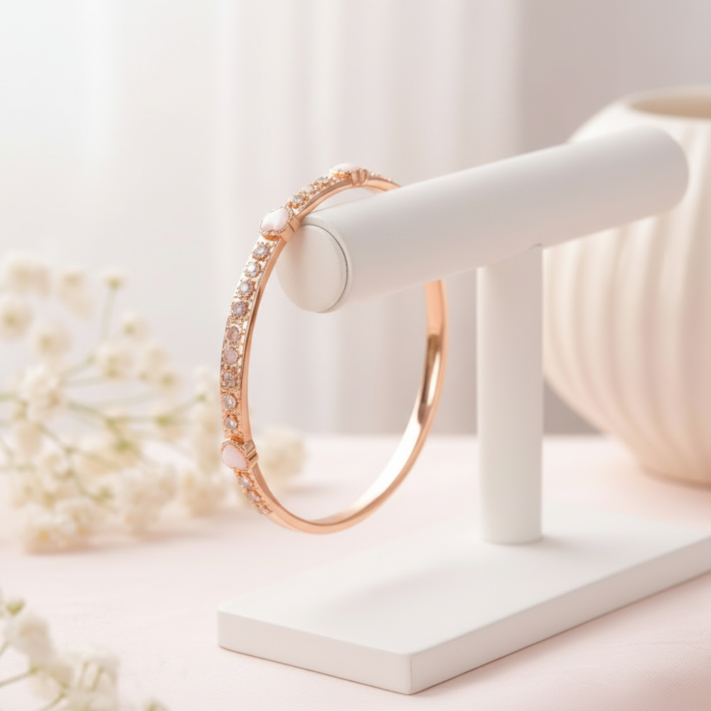 Armband aus roségoldenem Edelstahl