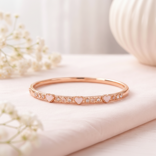 Armband aus roségoldenem Edelstahl