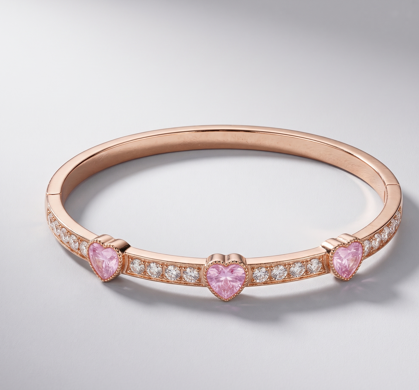 Armband aus roségoldenem Edelstahl